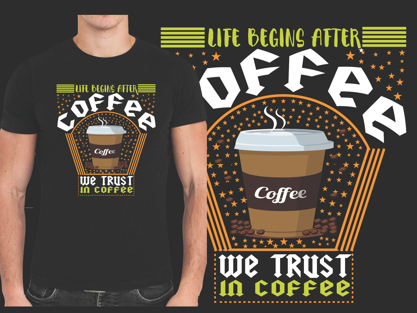 coffee t-shirt design by MD JULHAS UDDIN on Dribbble coffee t-shirt design