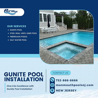 Gunite Pool Installation NJ poolbuilder poolconstruction pooldesign swimmingpool