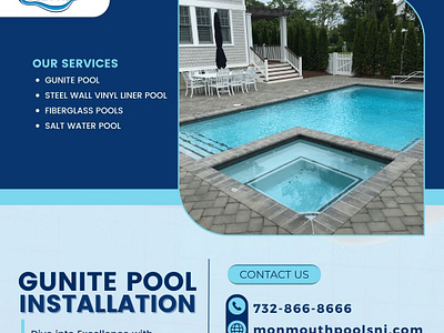 Gunite Pool Installation NJ poolbuilder poolconstruction pooldesign swimmingpool