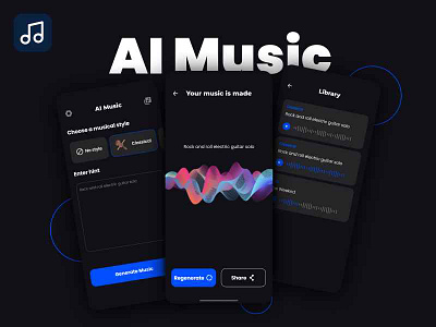 Music AI - Music Generator graphic design ui