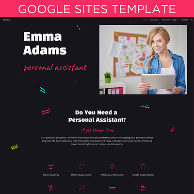 Google Sites Template for Personal Assistant / Portfolio aestetic google sites template aesthetic google site business google site design google site google site template google site templates google sites google sites template google sites templates google sites theme google sites themes google sites web design template portfolio google site template