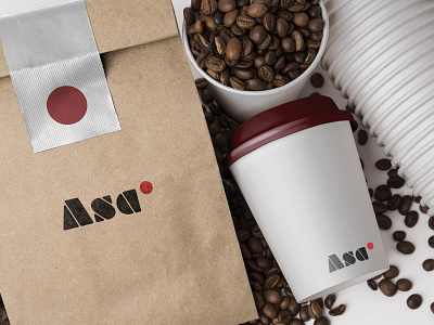 Asa Coffee Logo brand identity branding coffee logo graphic design japanese logo lettering logo wordmark