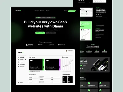 SAAS Landing Page saas ui ui design user interface web design