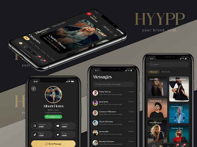 Hyypp – Influencer Marketing App ui