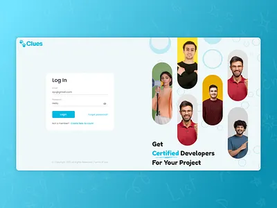 Login Page - Clues design login ui visual