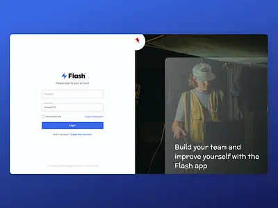 Login Page - Flash design login ui visual