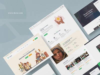 Charita – Free Single Page Charity Homepage Design UI Kit adobe charity donation psd template ui website design