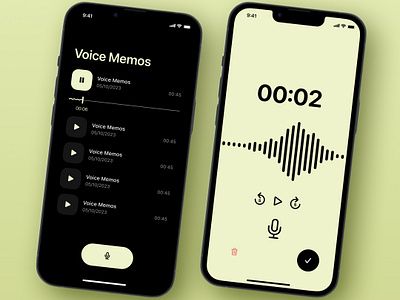 Voice Recorder App UI/UX app appdesign appdesigner appui appuidesign appux graphic design ui uidesigner uiux ux uxdesigner