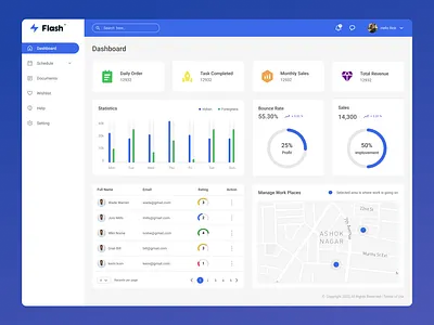 Dashboard Theme - Flash dashboard ui