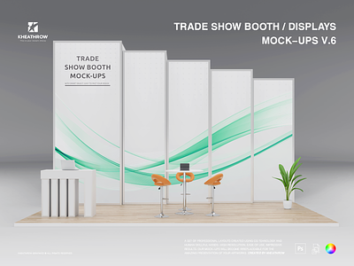 TRADE SHOW BOOTH / DISPLAYS MOCK-UPS VOL.6 advert banner box corporate exposure showing