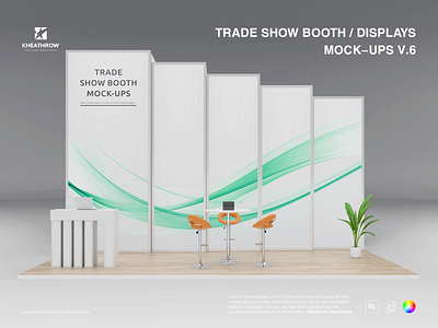 TRADE SHOW BOOTH / DISPLAYS MOCK-UPS VOL.6 advert banner box corporate exposure showing