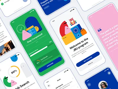 JBU app bold branding clean clours design illus illustration ios logo minimal minimalist ui ux