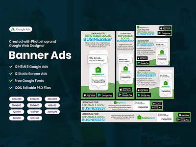Neighborlynk HTML5 Google Ads banner ads design digital marketing google ads graphic design html5 banners marketing marketing agency marketing campaign