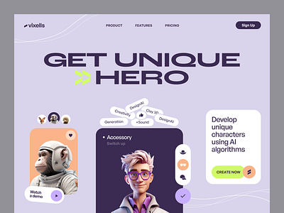 Vixells Website design interface product service startup ui ux web website