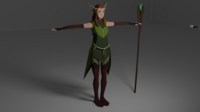 Keyleth 3D 3d character keyleth lowpoly