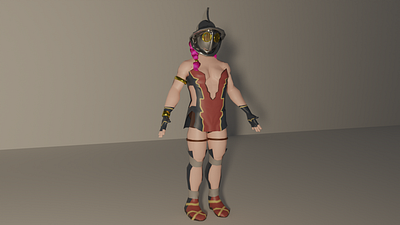 Female Gladiator 3D 3d blender gladiator thrud