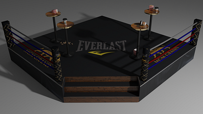 3D decoration boxing ring 3d boxing decoration ring