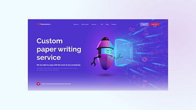 The design of the website for writing company animation branding design graphic design illustration logo motion graphics ui ux