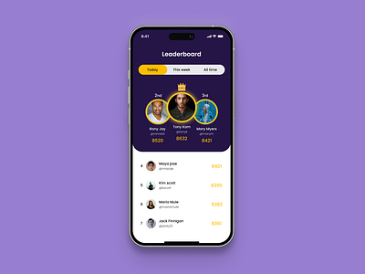 Mobile Leaderboard designs, themes, templates and downloadable graphic  elements on Dribbble