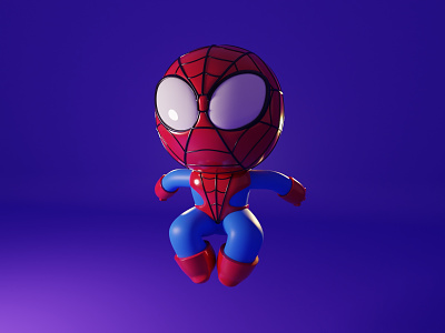 3D cute Spider Man @mihailgabrian 3d blender character cute fanart hero illustration render spider spiderman