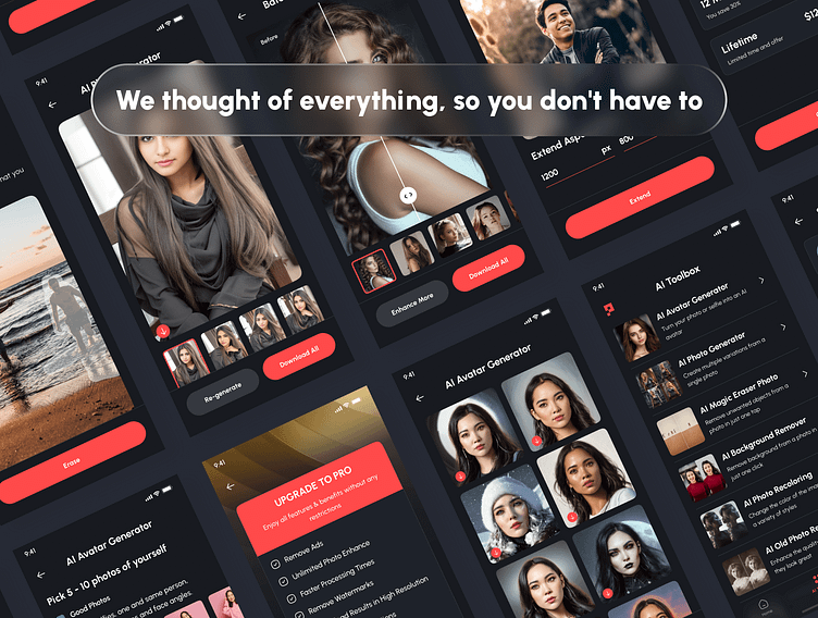 Pixlify - AI Photo Enhancer App UI Kit by Sobakhul Munir Siroj on Dribbble