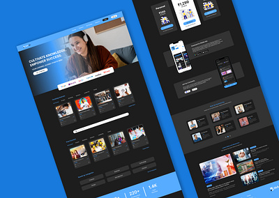 SkillUp LMS Landing Page design digitaldesign graphic design productdesign ui uiux userinterface