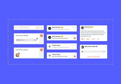 Components - Community feature android app chat comments community component components design design system emojis feature image ios mobile notifications ui ui design upload upload audio ux