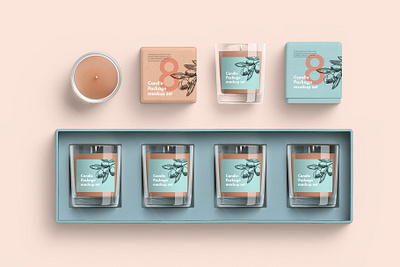 🌟🕯️🌿Eco-Friendly Candle Boxes! ✨ branding graphic design logo