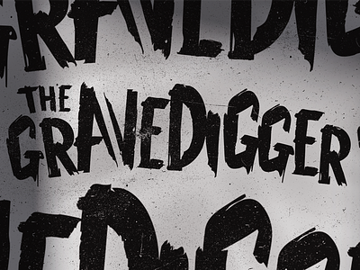 Grave digger's lettering lettering logo typeface typographia