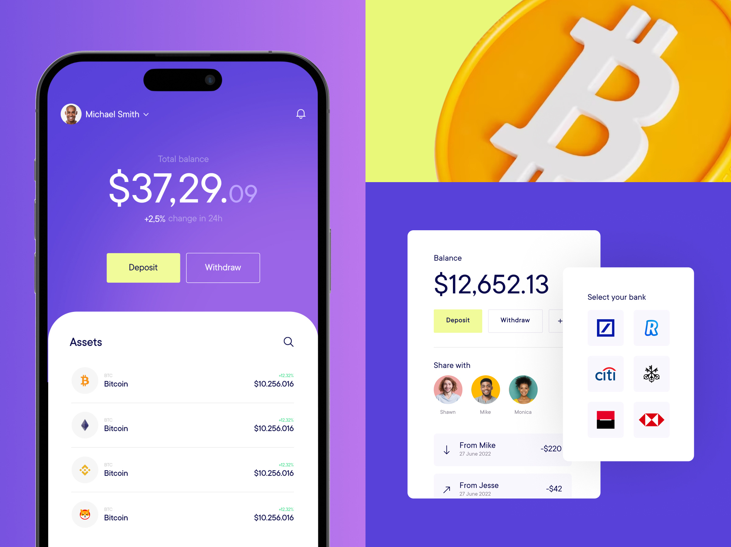 Kraken Website Concept bitcoin blockchain crypto graphic design ui ui design web webdesign website