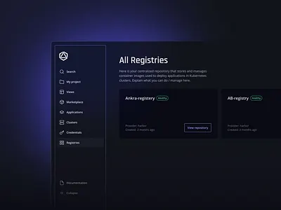 Ankra Product Design branding dark mode dashboard development product side navigation ui ux