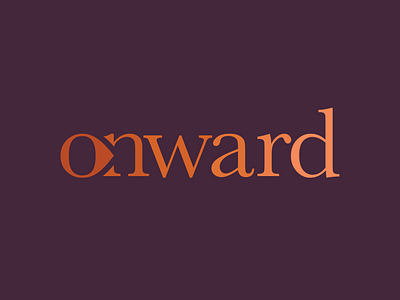 Onward Branding branding coaching consulting gradient graphic design icon logo logotype movement serif simple typography