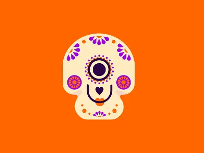Eye Heart U: One More Sweet Skull day of the dead eye eye heart u beary much eyeheartubearymuch heart illustration love simple