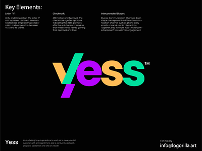 yess agency approval b2b check check mark colors job logo mark modern recruitment tech wordmark y yes
