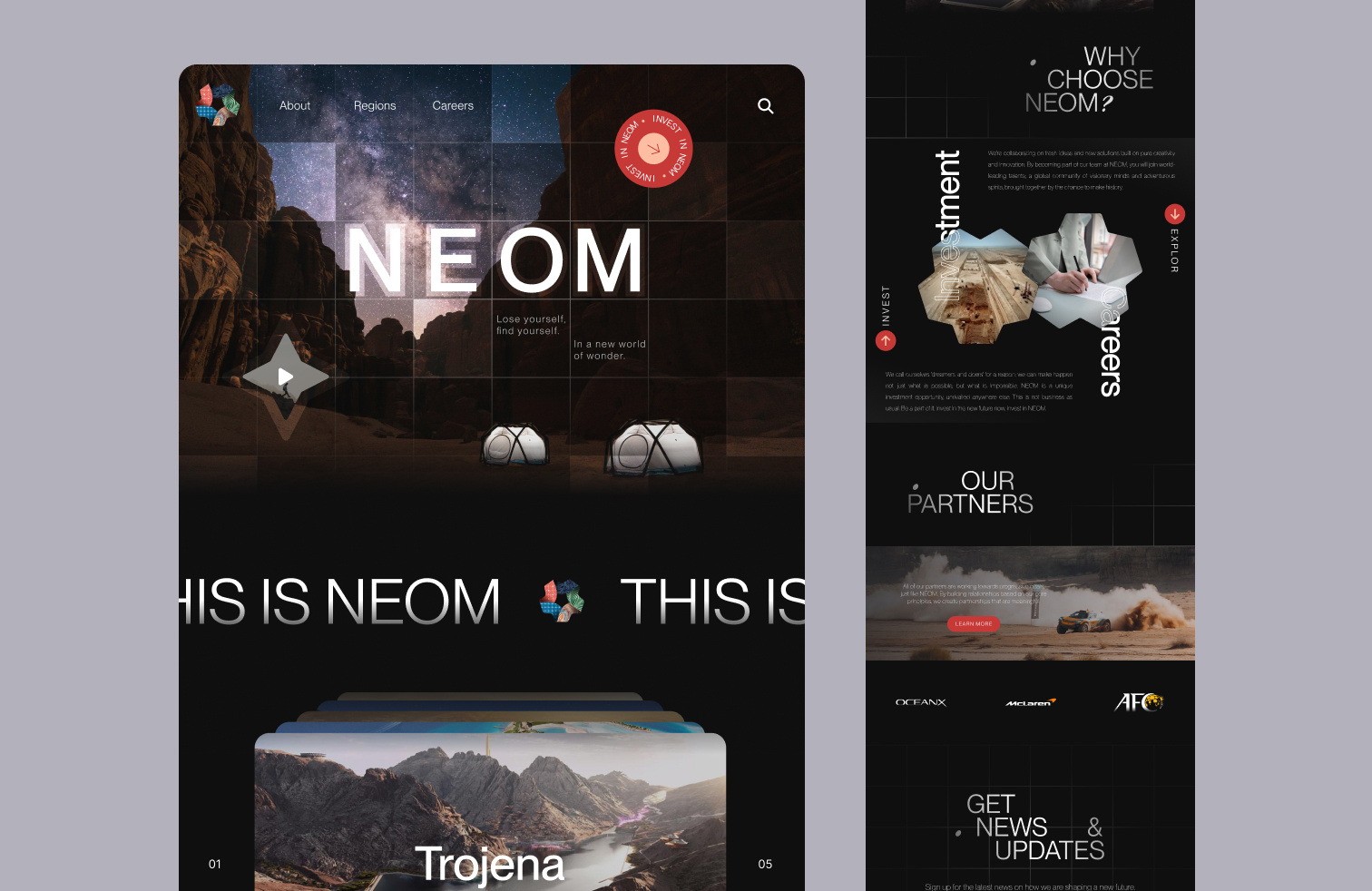 NEOM - Web design design landing page ui web design