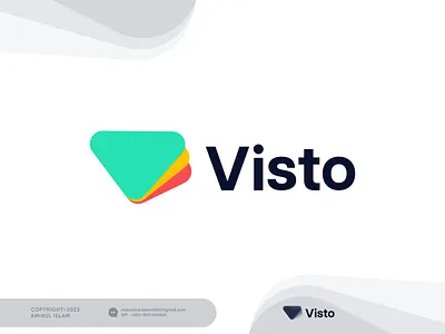 Visto Logo, automation, AI, technology, V Logo ai automation brand identity brand identity design branding business creative logo design digital look emblem icon identity lettering logo mark minimal logo design mordern logo technology v letter logo visto