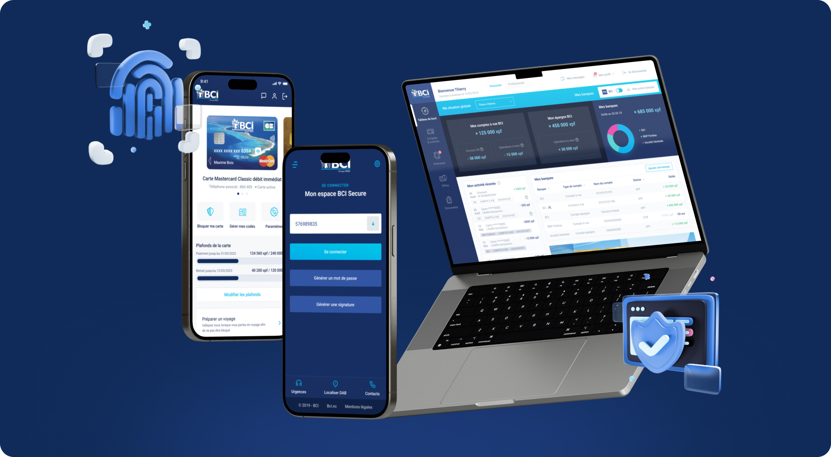 BCI - Banque design system prototype ui user test ux