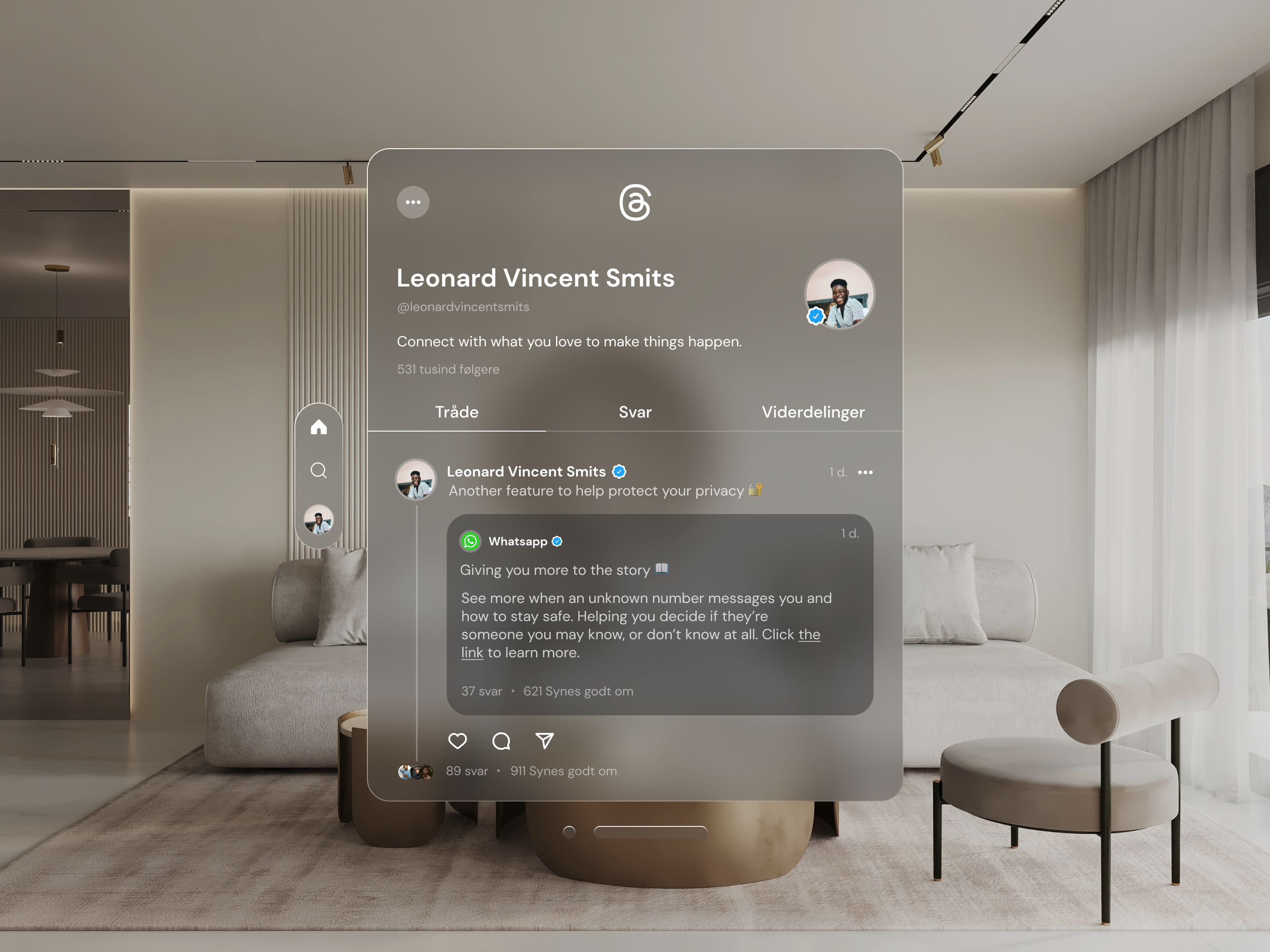 Apple Vision Pro - Threads - Concept