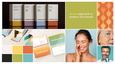 Skin Care Branding Exploration brand branding business cards colorful design exploration gradient identity logo moodboard palette