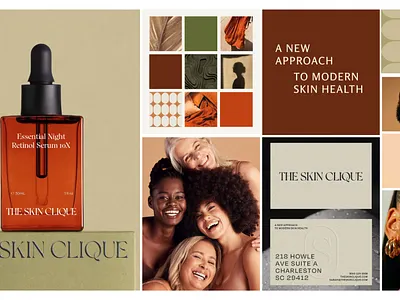Skin Care Branding Exploration 2 brand branding color palette design earthy exploration identity logo moodboard pattern sophisticated