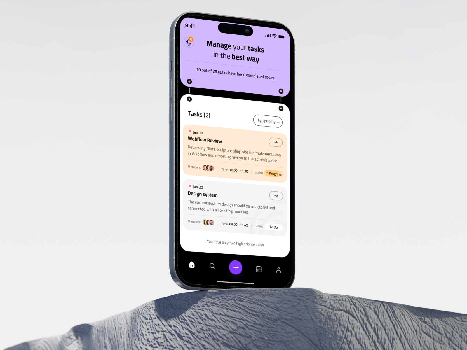 Task manager App clean daily ui design designer interface management minimal mobile mobile ui product productivity task task management todo typography ui ux worklist