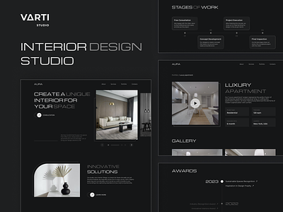 INTERIOR DESIGN STUDIO WEBSITE architecture branding design flat graphic design interiordesign logo minimalistic photo ui userinterface ux web webdesign