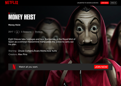 Netflix banner page bannerpage graphic design ui