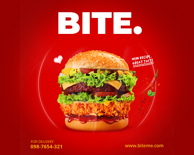Bite. - Food Flyer branding graphic design