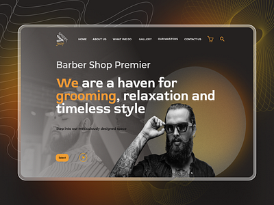 Landing page Barber Shop barber shop branding design figma graphic design landing page shop ui uxui web