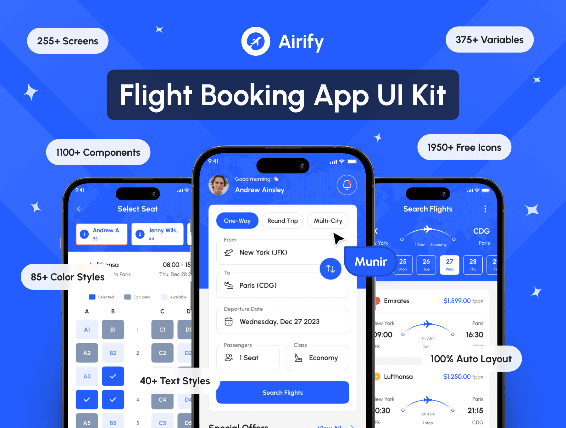 Airify - Flight Booking App UI Kit ( Travel App ) by Sobakhul Munir ...