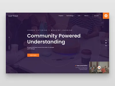 AI language processing and understanding - Website startup ui web design website