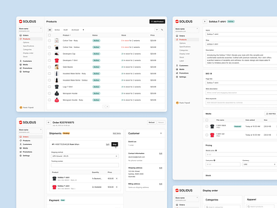 Solidus - Admin redesign of the open-source e-commerce platform admin back office e commerce orders products table ui ux