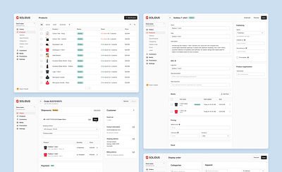 Solidus - Admin redesign of the open-source e-commerce platform admin back office e commerce orders products table ui ux