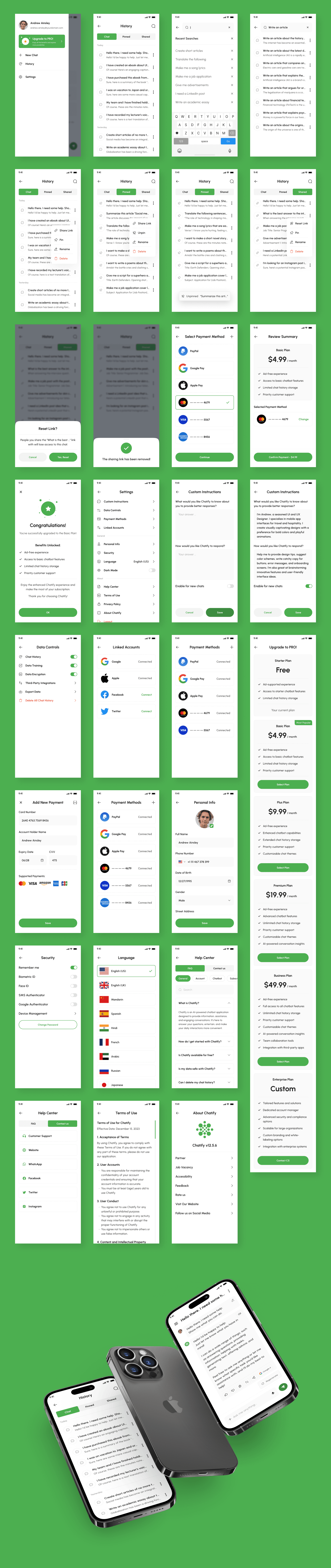 Example of Ai Chatbot App UI Kit